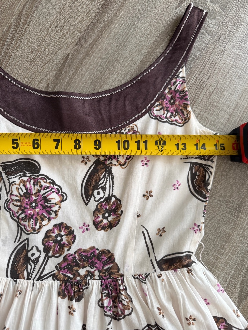 Chloé Y2K Floral Cottagecore Cotton Dress Belted Fit & Flare Sz 2 - Picture 12 of 16